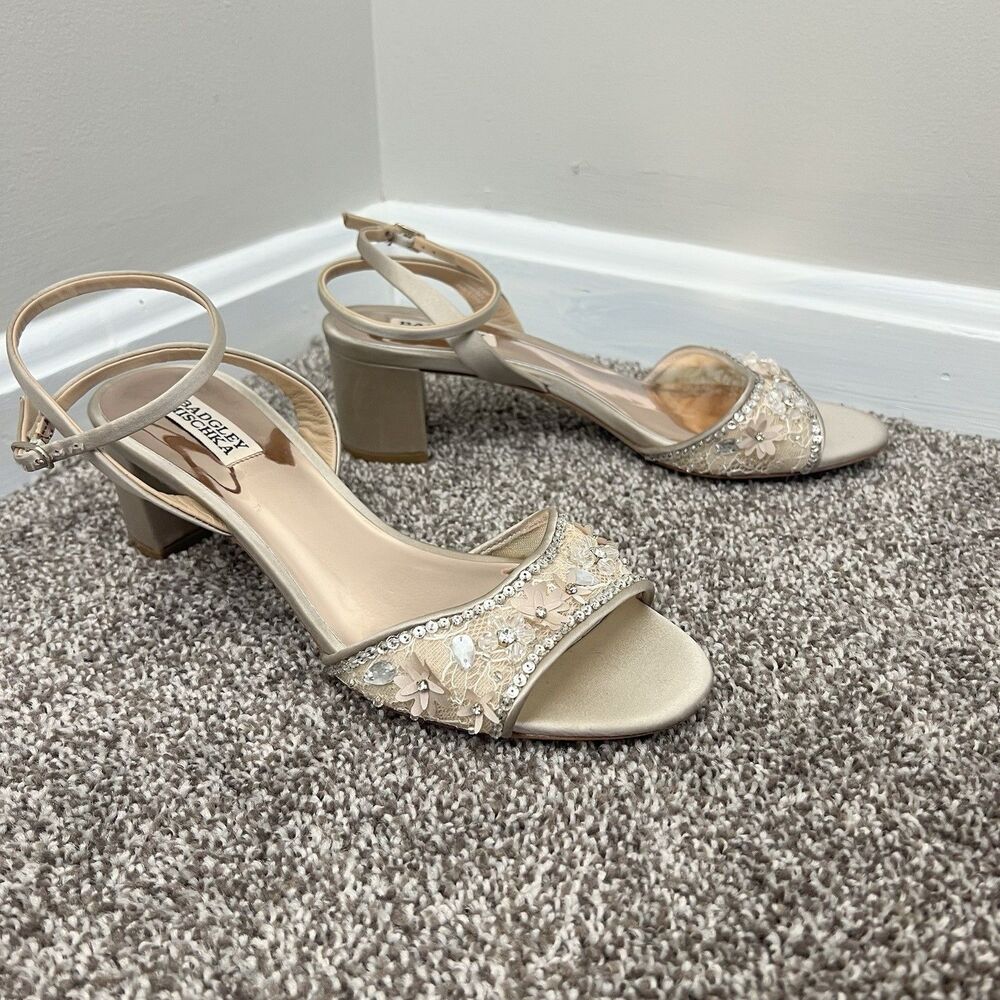 Badgley Mischka Taylin Heeled Sandal with Appliqués